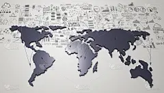 社交网络3d世界地图