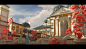 #82 : The great Library of Andum V2, Max Fieve : I decided to retake this old painting and take it further, to see how I improved in 6 months. I made all the buildings in 3d Coat, rendered in keyshot and overpainted in photoshop, I hope you"ll like i