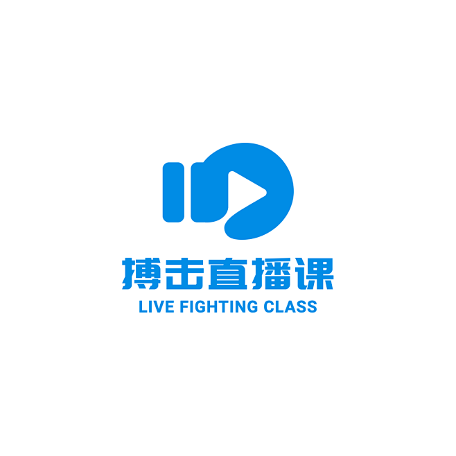 搏击拳击教育培训手绘头像logo