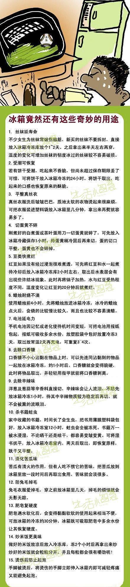 冰箱竟然还有这些奇妙的用途