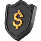 Dollar Shield  3D Icon