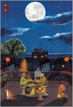 画画的阿松采集到中秋节闪屏