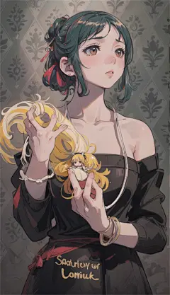 数字艺术漫画风女孩插画-众图网