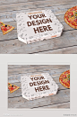 餐厅披萨包装盒样机素材