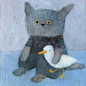 来自插画师 Natalia Shaloshvili 绘画作品 | animals.cafe ​​​​
