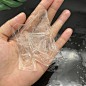 胶原蛋白水晶膜布 晶莹剔透冻干水丝膜纸 干式水晶丝可批发