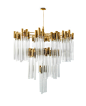 Burj Chandelier | Luxxu | Modern Design and Living : Burj chandelier is inspired in one of the most stunning hotels in the world, the Burj Al Arab. Like the hotel, this masterpiece is a symbol of modern age and luxury together. It’s also a strong structur