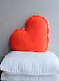 neon heart cushion
