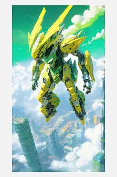 数字艺术超时空机甲战士机械机甲插图-众图网