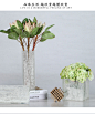简约现代丹麦冰裂水晶艺术品花插花器客厅桌面花瓶摆件软装饰品-淘宝网