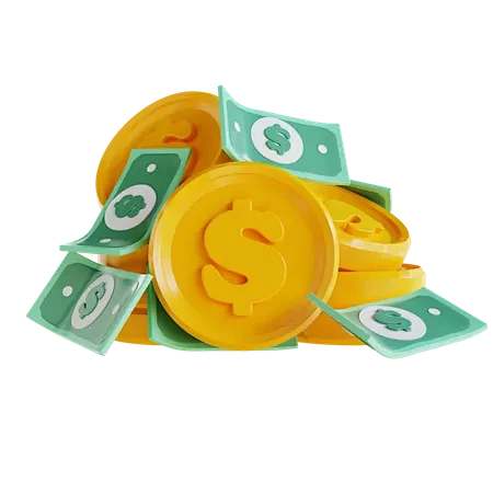 Pile Of Dollars  3D ...