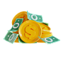 Pile Of Dollars  3D Icon