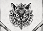 black cat tattoo + design : black cat tattoo