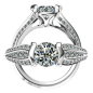 Harout R three-row diamond engagement ring