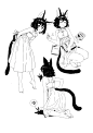 速写练习-收留的黑猫娘1‍ - 小红书