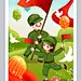 爱国 部队军人 手持红旗的童子兵七一建党节人物插画