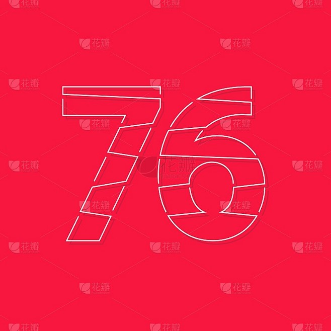 76号，线性描边字体。现代时尚，创意风格设计。用于标识、品牌标签、设计元素、企业标识、应用等。İ溶胶