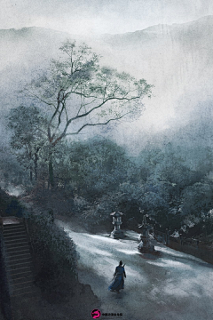 拾野君子采集到古风风景插画