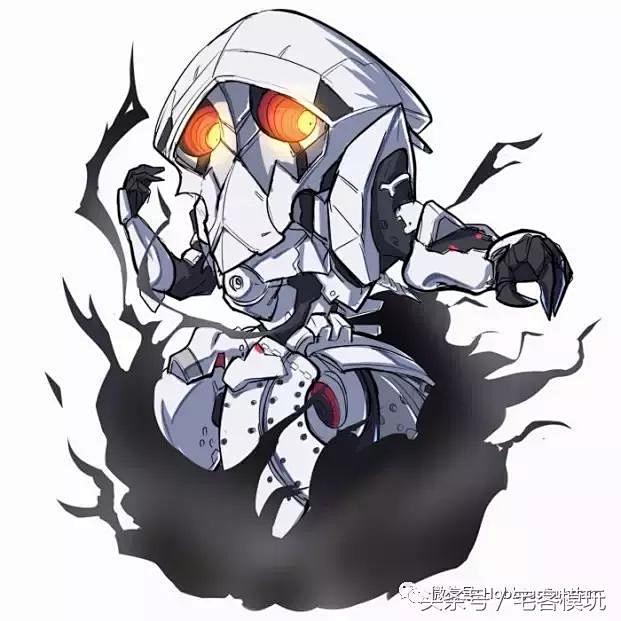 未知角色q版机械人插画作者モトタロmototaromotto文章转自hobbyss