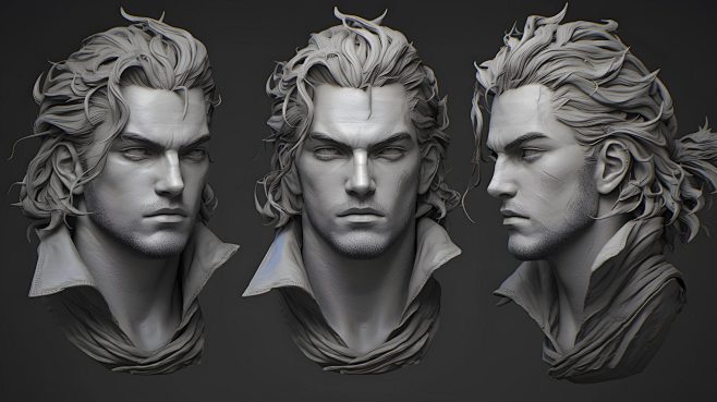461张帅气男性头像发型_zbrush头...