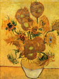 【中文名称】 向日葵
【英文名称】Still Life: Vase with Fifteen Sunflowers
【法文名称】Vase avec quatorze tournesols
【作者】梵高
【创作地点】阿尔(Arles)
【创作时间】1888年8月
【类型】油画(Oil on canvas)
【尺寸】93.0cm x 73.0cm
【现存】伦敦国家画廊(London, National Gallery)@北坤人素材