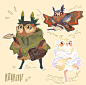 bird peepol 
(twitter crosspost)
brooke said she wanted an owl/bird/moth species so this happened!
they make special capes with little pockets for their hands and use them to fly