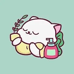 卡通可爱小猫咪插画矢量图设计素材