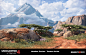 Uncharted 4 - Madagascar Trails, HEATHER CERLAN : Worked with 3D modeler David Baldwin on certain sections of Madagascar trails where you are traversing in the jeep. We were moved on to this level to help Anthony Vaccaro and Genesis Prado early on in deve