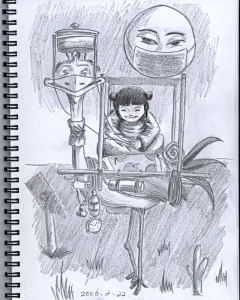风中涂鸦  的插画 我以前的常带的速写本
