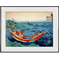 葛饰北斋装饰画 Hokusai神奈川冲浪里日式和风浮世绘画芯挂画版画-淘宝网