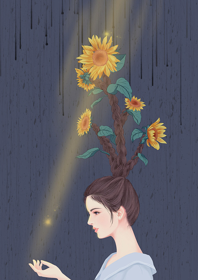 向日葵-Miss.Y_女孩,小清新,向日...