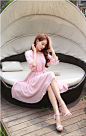 仙气十足珍珠装饰连衣裙 : Romantic & Trendy Looks, Styleonme