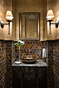 traditional powder room by Locati Architects