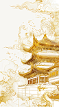 新中式建筑高清背景素材1