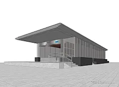 地铁出入口SU模型下载_sketchup模型免费下载_素模网