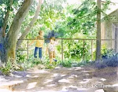 【北沢优子(Yuko Kitazawa)】日本插画师，现居琦玉县，迹见学园女子大学国文科毕业。在日本儿童文化专业学院童画插画科学习。她的插画作品细腻清新，柔和中带着童真 | 配上一曲 罗大佑的《童年》 |童年