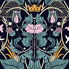 植物群,四方连续纹样,华丽的,高雅,纺织品,垂直画幅,图像,复古,花,重复