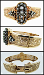 Exqusite Antique French Bracelet. Finely hand crafted open work 18kt. rose gold bangle bracelet. The center is prong set in silver with 18 old rose and mine cut diamonds flanked on each side with 4 accent natural pearls. Made in France hallmarked on the h