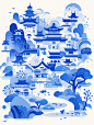 AI绘画|蓝色系中国•梦入江南烟水路