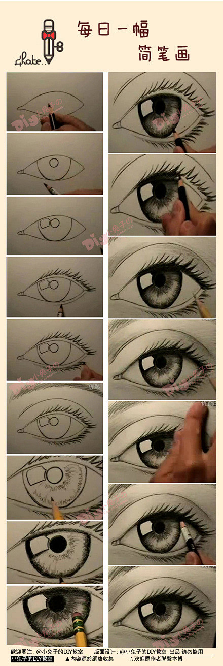 又一个教画眼睛的----小兔子的DIY教...