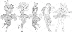 舞蹈,式样,人,衣服,活力,传统,模板,女人,自然美,节日