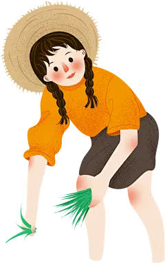 农耕图片卡通农民犁田素材