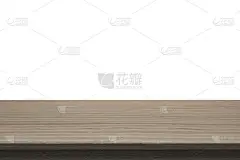 孤立的白色背景上的木桌子顶部