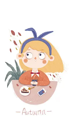 秋日时光 | 甜筒插画 - 原创作品 - 涂鸦王国插画