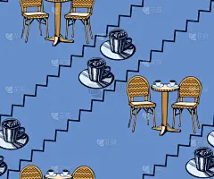 华丽的,四方连续纹样,背景,乳酪蛋糕,绘画插图,咖啡,矢量,式样,壁纸,动物手