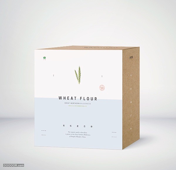 国外北大荒有机面粉纸箱包装盒设计- To...