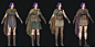 奥丁神殿 女巫 术士 法师 职业服装 武器 有骨骼动作