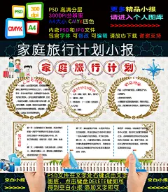 家庭旅行计划小报暑假旅游电子手抄报#安全手抄报##英语小报#