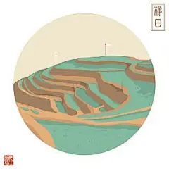 梯田 插画的搜索结果_百度图片搜索