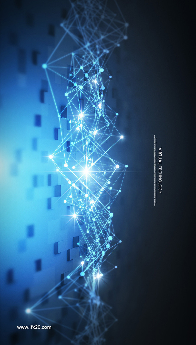 闪亮科技蓝光背景虚拟空间渐变科技背景psd素材